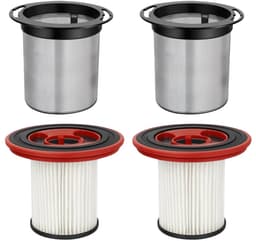 Vervangingsfilter - 2+2 Stuks - Geschikt voor Bosch Unlimited Serie 7 Draadloze Stofzuiger - BKS711XXL BBS711W BBS712A BCS711GB BKS711MALL - HEPA-filter - Wasbaar - RVS - Voorfilter+Hoofdfilter — thumbnail 1