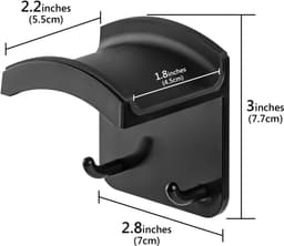 2 stuks Gaming Hoofdtelefoon Haakhouder, Wandmontage Headset Stand, Geschikt voor Bose, Sony, Sennheiser, AKG, JBL, Beats, Geschikt voor Thuis, Kantoor, Opnamestudio (zwart) — thumbnail 5