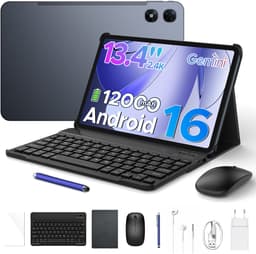 Aorlym P13 Pro - Tablet - 12 GB RAM + 256 GB ROM (2 TB/TF) - 13,4 inch tablet FHD+ 120 Hz - Android 16 - UNISOC T7280 - 12000 mAh - 4G LTE - Wi-Fi 5 - Bluetooth 5.0 - Inclusief toetsenbord, muis, Stylus en hoesje - Dubbele luidsprekers - Grijs — thumbnail 1