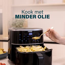 Princess Digitale Airfryer XL 182244 - 6 liter - Groot - PFAS vrij - Heteluchtfriteuse - Zwart - Digital Touchscreen - 8 Automatische Programma's - Inclusief in hoogte verstelbaar Grillrack — thumbnail 2