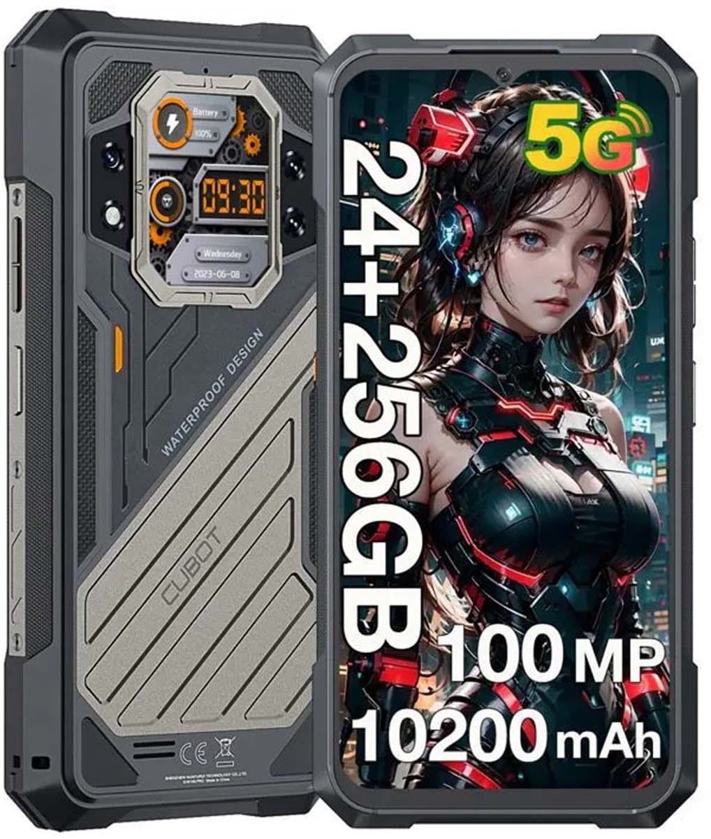 CUBOT Kingkong X Pro Robuuste Smartphone 5G - 24GB RAM - 256GB ROM - 10200mAh - 6.583 inch 120Hz - IP68/IP69K - Android 14 - NFC - GPS - Zwart — afbeelding 1