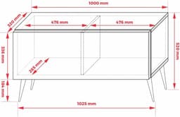 TV-meubel - Mediabox Kast - Woonkamer Opbergen - Eén Deur Plank - 100x52x32 cm - Antraciet Verchroomd — thumbnail 6