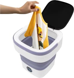 ElevateCommerce – Mini Opvouwbare Wasmachine 12L | Draagbare Reis Wasmachine met 3 Programma’s & Centrifuge | Compact voor Babywas, Camping & Studenten — thumbnail 1