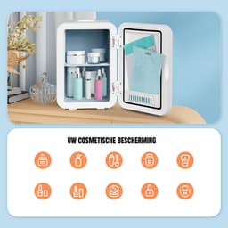 Core® Skincare Fridge - Mini Koelkast 8 Liter – Met Spiegel en Verlichting - Mini Fridge - Gearrangeerd- ‎14x 11x 10cm; 620 g — thumbnail 6