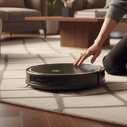 AG Robotstofzuiger met Dweilfunctie - 120minuten - Met Oplaadstation - Robotstofzuigers - Gold Ring - Huisdieren - met Dweil - Luxe 2-in-1 Robotstofzuiger - Dweilrobot - Automatisch opladen - met App of afstandsbediening - 2500Mah - Black Gold Editie — thumbnail 3