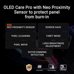 ASUS ROG Strix OLED XG27AQDMGR - QHD OLED Gaming Monitor - 240 Hz - 0.03ms - G-Sync Compatible - 27 Inch — thumbnail 6