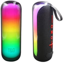 T&G Draadloze Bluetooth Speaker met RGB LED – Draagbare Mini Speaker 10W – Zwart — thumbnail 1