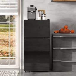 STILVORA Mini Koelkast – 60 Liter Met Vriesvak En Ledverlichting – 42,5 x 44,5 x 87,5 cm – Roestvrij Staal – Zwart – Voor Keuken En Kantoor — thumbnail 10