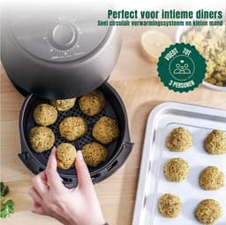 Core® Mini airfryer - Airfryer - Airfryer klein - Zwart - 22cm x 28cm x 27cm — thumbnail 2
