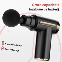 FlexVer® Massage Gun - Pistool - Theragun - 4 Opzetstukken - Zwart — thumbnail 4