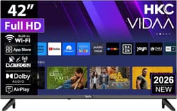 Smart TV - Randloze Monitor - Entertainment Thuis - Ingebouwde Wifi Bluetooth - 32 Inch 80cm - Zwart — thumbnail 2