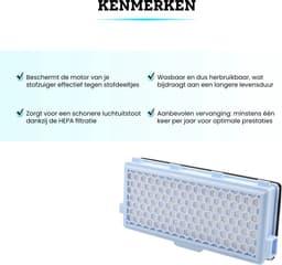 2 STUK(S) Koolstof Filter - Geschikt voor Miele - Vervangt SF-HA 50 - Hepa Airclean 50 Filter - COMBIDEAL — thumbnail 4