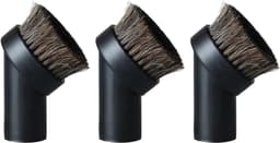 Ronde Stofborstel - 3 stuks - Stofzuigerborstels Paardenhaar - Stofzuigeraccessoires - Stofzuigerborstelopzetstuk - 32mm - Stofborstel - Meubelborstel - Geschikt voor Philips, AEG, Bosch, Siemens, Miele, Panasonic, Rowenta — thumbnail 1