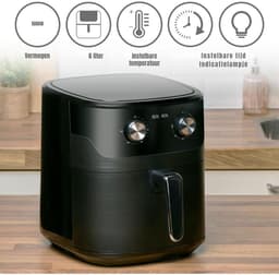 Florixa® Airfryer xl - Airfryer xxl - Heteluchtfriteuse - Zwart- 38cm x 29cm x 33cm — thumbnail 4