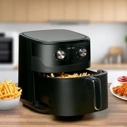 Florixa® Airfryer xl - Airfryer xxl - Heteluchtfriteuse - Zwart- 38cm x 29cm x 33cm — thumbnail 7