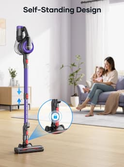 House of Balance SteelStofzuiger - Sterke Zuigkracht - Draadloos - 45 Minuten - incl Accessoires - Stofzuiger - Draadloze Stofzuiger — thumbnail 3