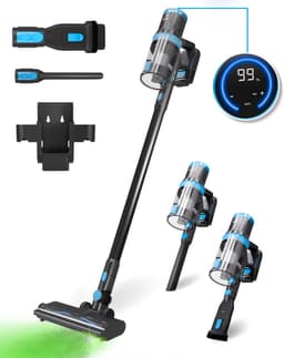 CleanWise Rita – Steelstofzuiger Draadloos met Kruimeldieffunctie – Zonder Zak op Accu – 30kPa Zuigkracht – Groene Laser – HEPA 14 Filter – Lichtgewicht 1,5 kg – Tot 60 Min Accuduur – Voor Huisdierharen – Nederlands Product — thumbnail 1
