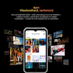 OSCAL MARINE 3 Robuuste Smartphone - 24GB RAM+128GB ROM - 5000mAh Robuuste Telefoon - 6,56 Inch - IP68 IP69K - Dual SIM 4G - Android 16 - BT5.0 - NFC GPS - Zwart — thumbnail 2