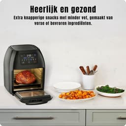 Florixa® Heteluchtoven - Oven - Airfryer Oven - Zwart - 31cm x 31cm x 38cm — thumbnail 3