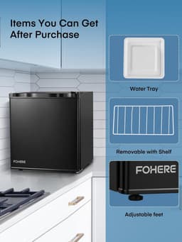 Compacte Mini Koelkast 46 Liter met Temperatuurregeling - Ideaal voor Kamer of Kantoor — thumbnail 6
