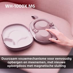 Sony WH-1000XM6 - Draadloze koptelefoon met Noise Cancelling - Roze — thumbnail 16