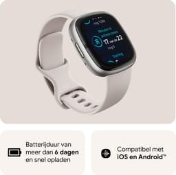 Fitbit Sense 2 - Smartwatch dames en heren - Wit — thumbnail 11