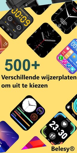 Belesy® DATURA - Smartwatch Heren – Smartwatch Dames - Horloge – Stappenteller – Calorieën - Hartslag – Sporten – Bel functie - Je eigen foto als wijzerplaat - Kleurenscherm - Full Touch – Goud – Milanees - Moederdag — thumbnail 13