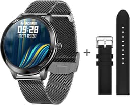 Darenci Smartwatch Flair Pro  - Smartwatch dames -Smartwatch heren -Activity Tracker- Touchscreen -Bluetooth bellen -Met extra bandje -Horloge -Stappenteller -Bloeddrukmeter -Verbrande calorieën -Zuurstofmeter -Spatwaterdicht -Zwart — thumbnail 1