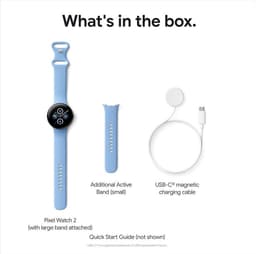 Google Pixel Watch 2 – Zilverkleurige kast – Blauw sportbandje – GPS – 5ATM – Fitbit functies – 24u batterij – AMOLED scherm — thumbnail 4