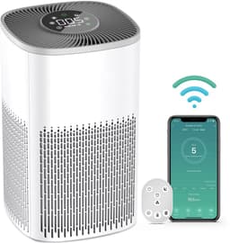 Smart Air Purifier DN-905 - Luchtreiniger met HEPA-filter - Voor Baby & Slaapkamer - Stil (≤ 65 dB) - App & Afstandsbediening - 36 m² Dekking - Wit — thumbnail 1
