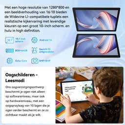 Hotlight C10 - Android 14 Tablet - 10.1 inch - 8(3+5)GB RAM/64GB ROM– 5000mAh - Zwart — thumbnail 7
