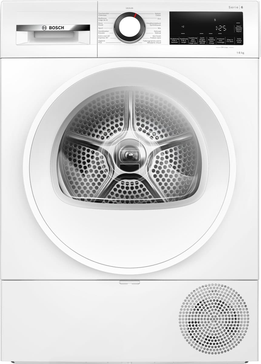Bosch WQG133DEFG - Serie 6 - Warmtepompdroger - wasdroger - 8 kg - Stil - Droogt zoals jij wilt met Auto Dry - NL/FR Display — afbeelding 1