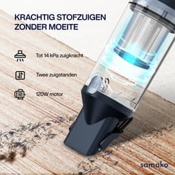 Kruimeldief NanoDetect 120W - Kruimelzuiger Snoerloos - Krachtige Handstofzuiger - Draadloos - Autostofzuiger - Samako — thumbnail 5