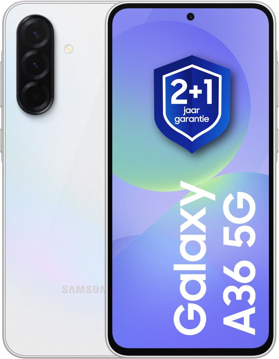 Samsung Galaxy A36 - 5G - 256GB - Awesome White + 1 jaar extra garantie — afbeelding 1