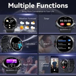 Manike K56 Smartwatch – 1,32 inch Display - Hartslag - & Bloeddrukmeting - SpO₂ - Slaapmonitoring - Multisport - IP67 Waterdicht - 7 Dagen Batterij - Meldingen, Android & iOS Compatibel — thumbnail 2
