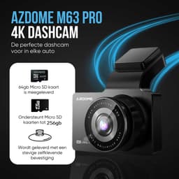 AZDome M63 Pro 1CH dashcam - 2023 model - Ultra 4K resolutie - Wifi - Gps - Parkeerstand - 64gb Micro SD - 3.0 inch Lcd - dashcam voor auto — thumbnail 9