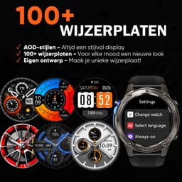 Synyq GPS Pro - GPS Smartwatch Heren - 51mm - AMOLED Scherm - 3 Bandjes - 5ATM Waterdicht - Belfunctie - 170+ Sportmodi - Stappenteller - Hartslag, Slaapmeter - Smartwatch Heren - Horloge Heren - Sport Horloge - IOS & Android — thumbnail 11