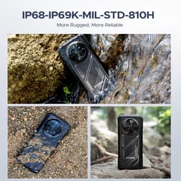 DOOGEE V40 5G - Robuuste Smartphone - Robuuste Telefoon - 32 GB RAM + 512 GB ROM - 6,78 inch 2,4K 120Hz - 108 MP AI camera - 8680 mAh/33W - MediaTek Dimensity 7300 - Face ID - Drie sleuven - Vingerafdrukherkenning - NFC - GPS - Zilver — thumbnail 2