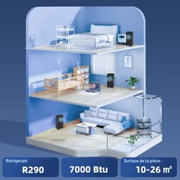 HOMCOM-Draagbare airconditioner-ABS-30.5x32.5x67.8cm-Zwart — thumbnail 6