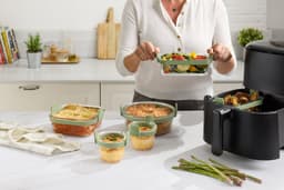 Lékué Airfryer Ovenschaal ø 20 cm - Glas - Transparent — thumbnail 4