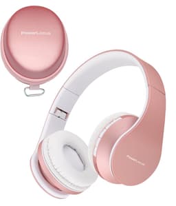 PowerLocus P1 Bluetooth Koptelefoon – Draadloos – Over Ear – Met Microfoon – Inklapbaar - incl. Hoes – Rose Gold — thumbnail 1