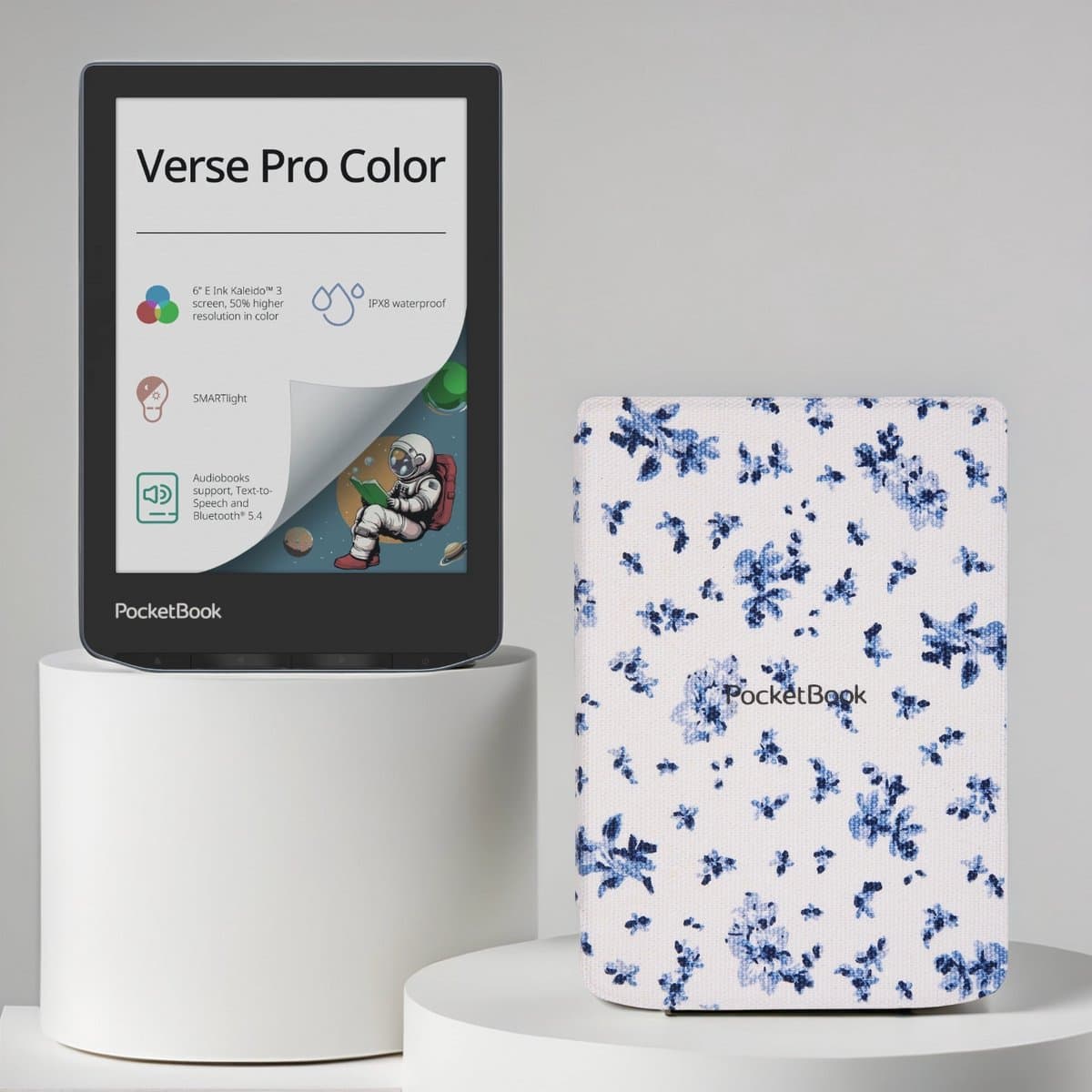 PocketBook Verse Pro Color - Stormy Sea + Bloemen PocketBook hoesje — afbeelding 1