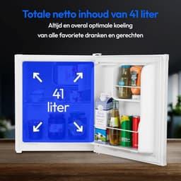 Nurion Mini Koelkast - 40L - Kleine ijskast - Vrijstaand - Compact - Wit - Minibar — thumbnail 2