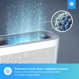 Luchtreiniger XL met App - 360 m3 - Air Purifier - Luchtreinigers met HEPA Filter en Ionisator - Werkt tegen Huisstofmijt, Hooikoorts, Allergie - Silvergear — thumbnail 4