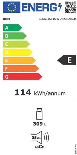 1-deurs geïntegreerde inschuifkoelkast 309l - beko - BSSA315E4SFN — thumbnail 7