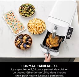 Ninja Double Stack Airfryer XXL - 9.5 Liter - Dubbele Gestapelde Lades - 6 Programma's - Inclusief Kookrekjes - Wit - SL400EUWH — thumbnail 7