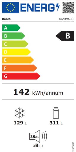 Bosch KGN49AIBT - Serie 6 - Koelkast - Koel-vriescombinatie - 203 x 70 cm - Extra breed - RVS - Energielabel B - Zeer stil- Total No Frost: Nooit meer ontdooien - VitaFresh XXL 0°C: houd etenswaren langer vers met extra ruime vershoudlades — thumbnail 18
