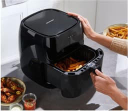 Silvercrest Heteluchtfriteuse XL - Temperatuur: 60 - 200 °C - Inhoud: 1,4 kg - Airfryer - Met extra grote frituurmand - Om te frituren zonder extra olie of vet - Ook voor grillen, bakken en braden — thumbnail 9