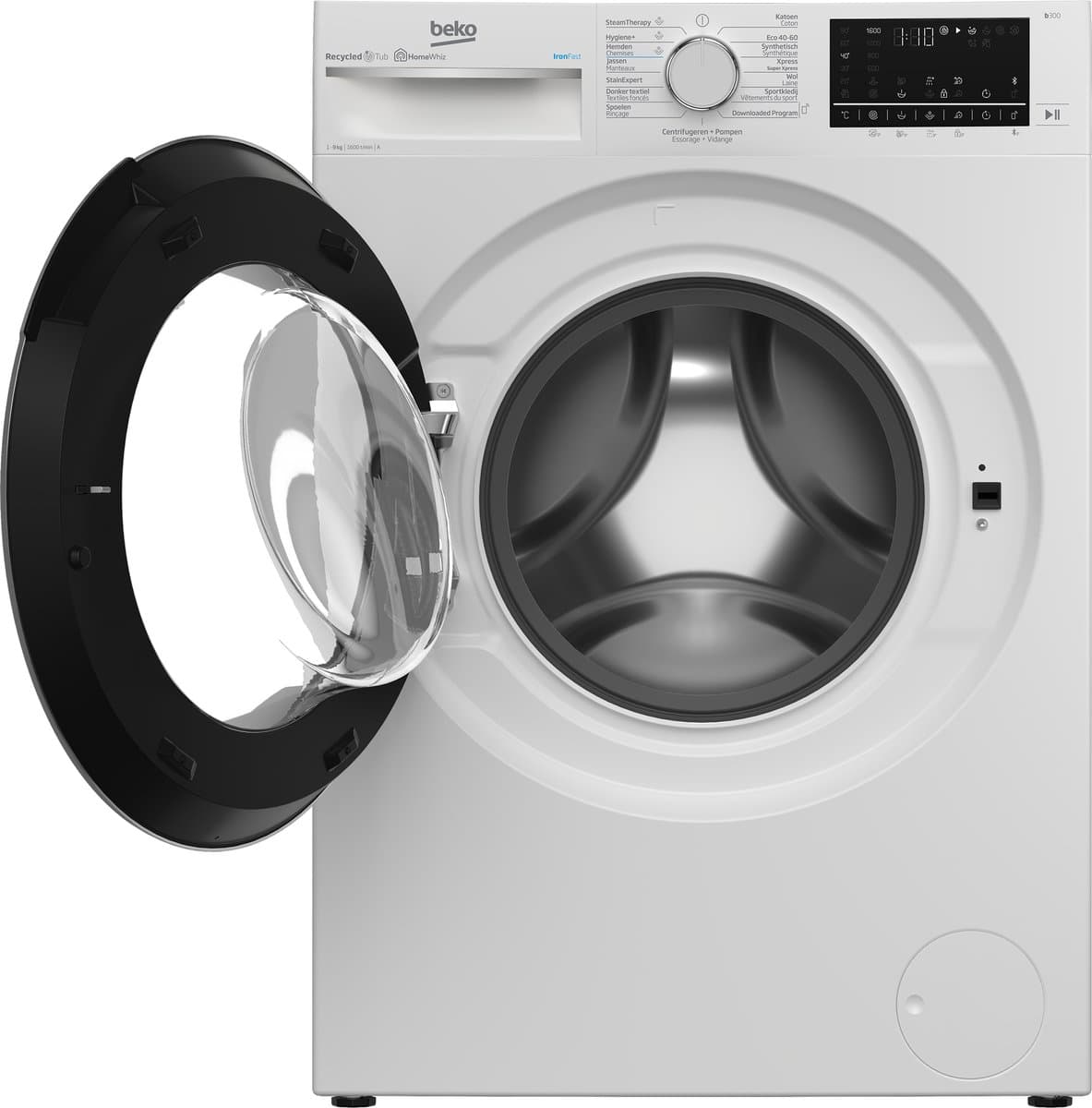 Beko B3WT59610W - IronFast - RecycledTub™ - Wasmachine - 10% zuiniger dan energielabel A — afbeelding 1