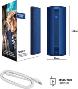 Ultimate Ears BOOM 3 - Draadloze Speaker - Bluetooth - Lagoon Blue — thumbnail 11